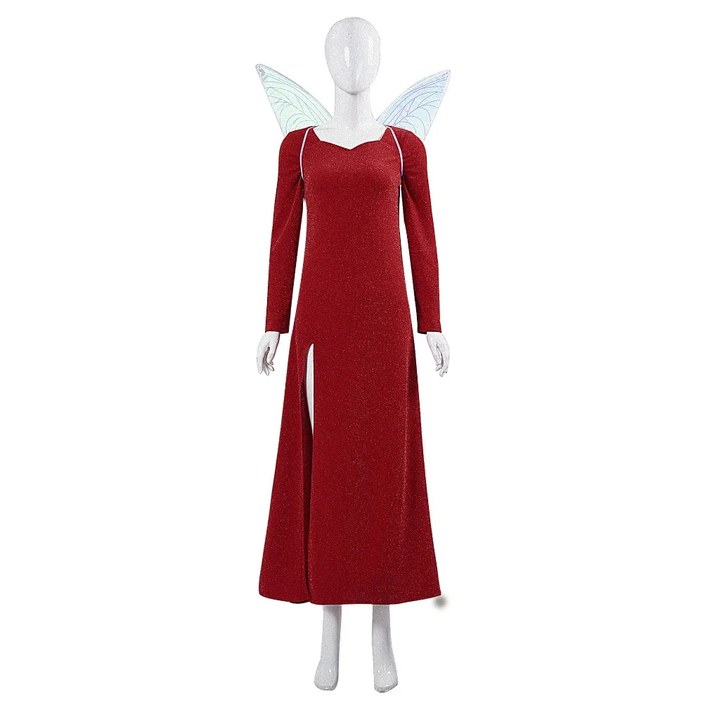 

Movie Shrek The Monster Fairy Godmother Cosplay Dress Long Dress Halloween Carnival Fairy Wings Stage Show Set Costumes
