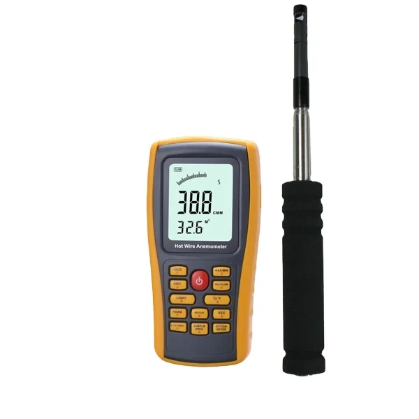 CHENF GM8903 Anemómetro de cable caliente de temperatura de flujo de velocidad del aire de alta precisión Anemómetro Anemómetro digital