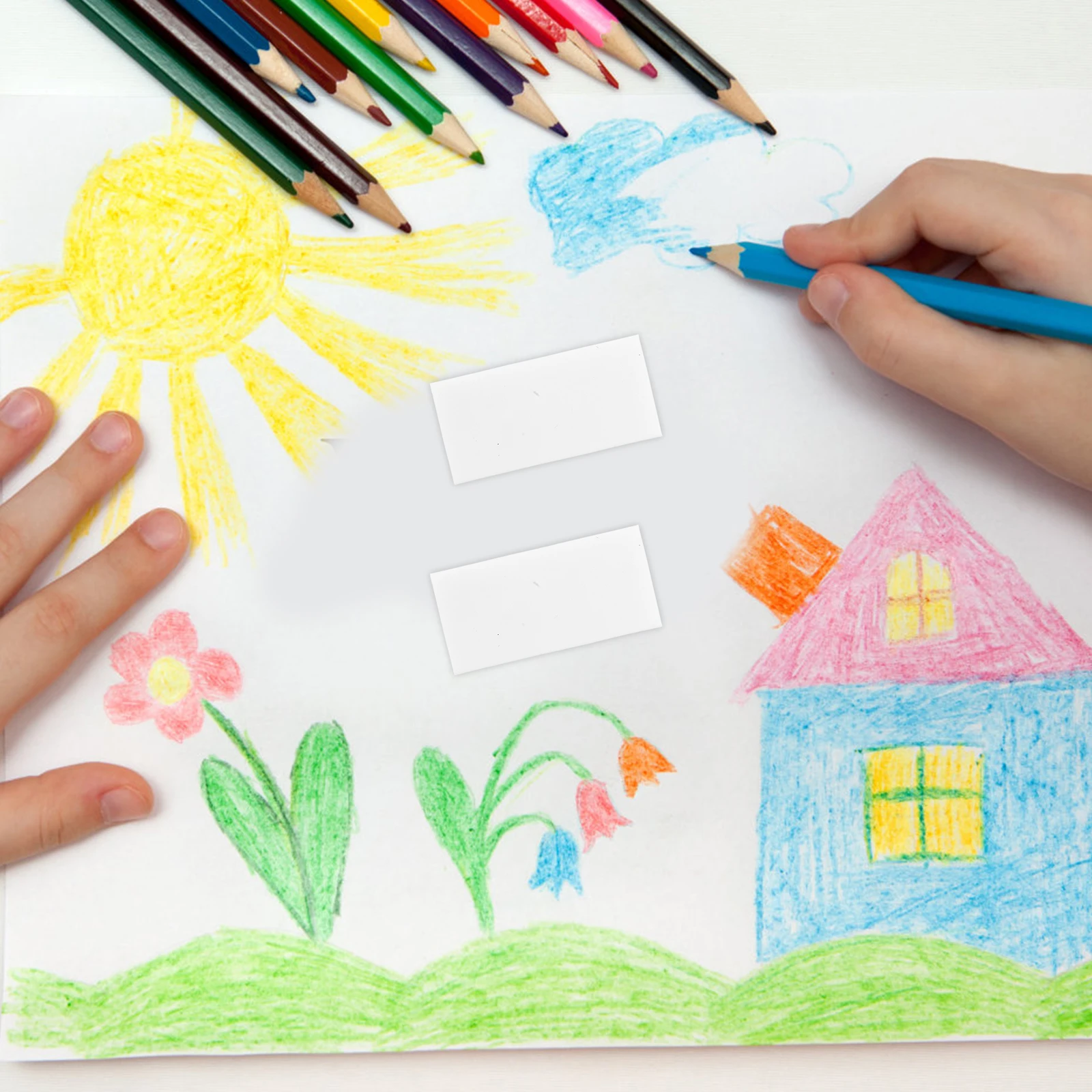 

20Pcs White Erasers Pencil Rectangular Soft for School Sketching Drawing Art Supplies for Students Artists