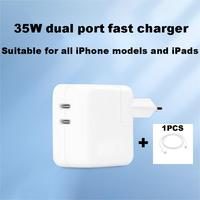 35W Dual PD Charger Quick Charging Universal Phone Adapter for iPhone 12 11 14 15 13 Pro Max 8 Plus iPad C-type Charger