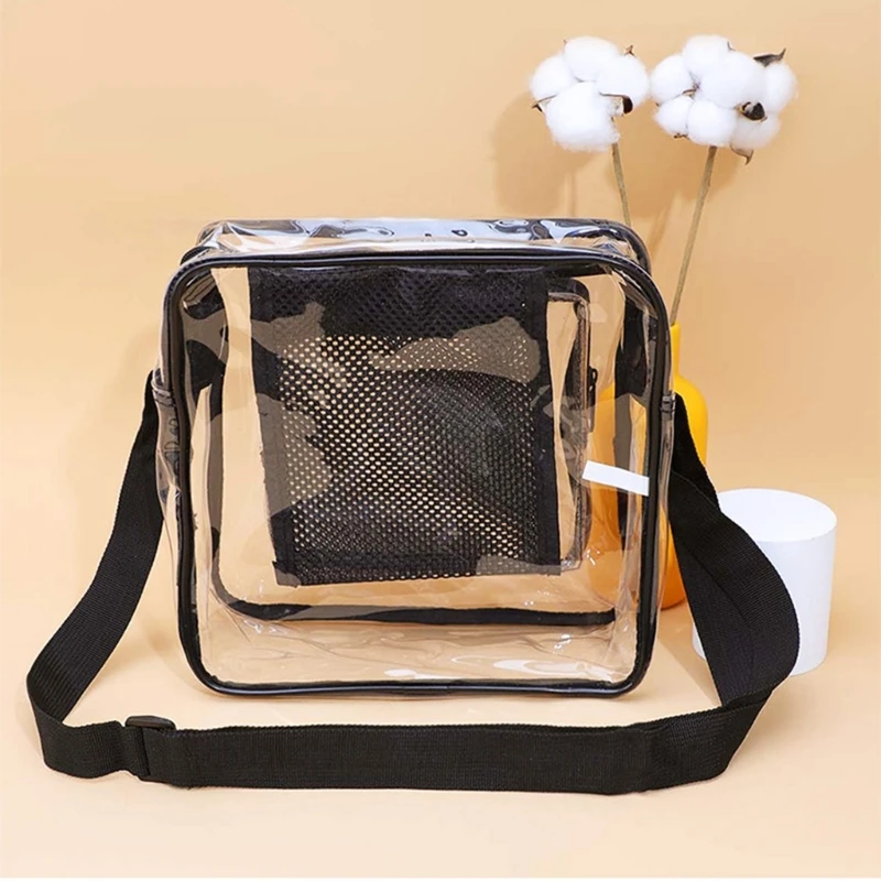 Transparent Shoulder Bag Clear PVC Crossbody Purse Versatile Satchel for Concerts and Event