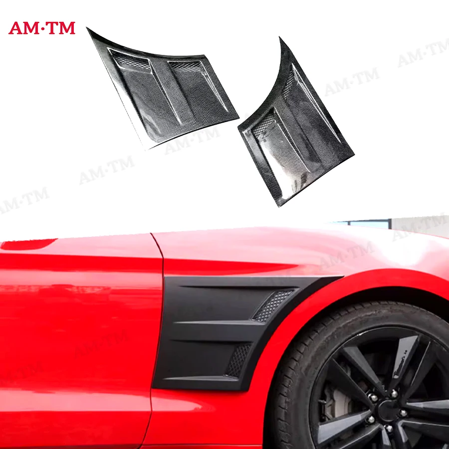 

For Ford Mustang Coupe 2015 - 2017 Car Styling High quality Carbon Fiber Side Fender Panels Vent Air Intake Covers Body Kit