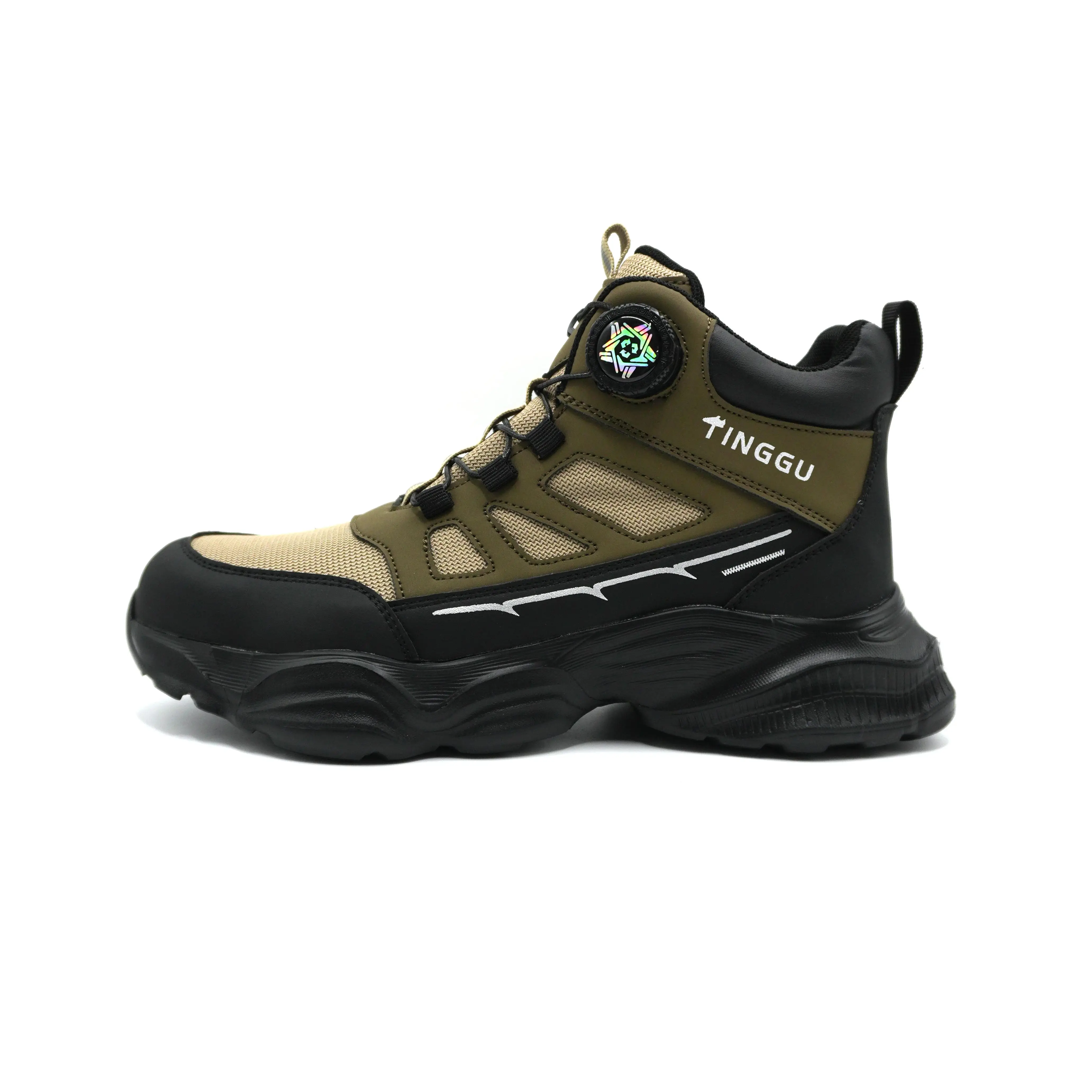 أحذية أمان رجالية جديدة خفيفة الوزن مضادة للتحطيم ومضادة للثقب ومقاومة للماء ومقاومة للاهتراء، أحذية عمل عصرية واقية