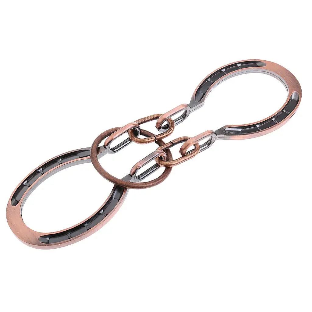 2-4pack Metal Ring Solution Intellectual Deduction Unlock Puzzle Toys Red Copper