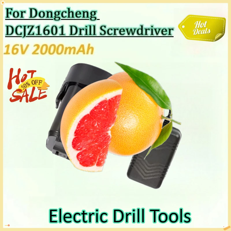 

New 16V 2000mAh Rechargeable Battery for Dongcheng DCJZ1601 Drill Screwdriver Wireless Electric Drill Tools with charger