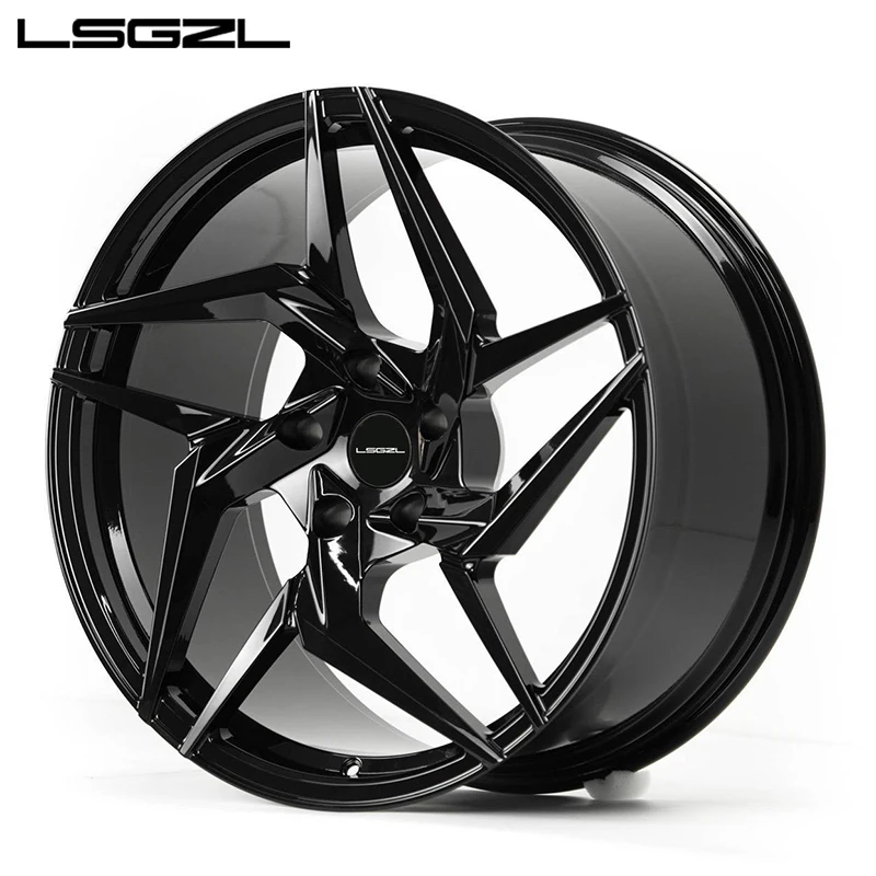 luxury custom forged alloy car wheel rim glossy black for Lamborghini BMW 5x114.3 5x120 5x130 19 20 21 22 24 25 26 inch wheel