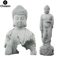 Bonsai Buddha Guanyin Aquarium Stone Decoration Little Buddhist Monk Tibetan Buddhism Figurine Statue Garden Ornament Home Decor