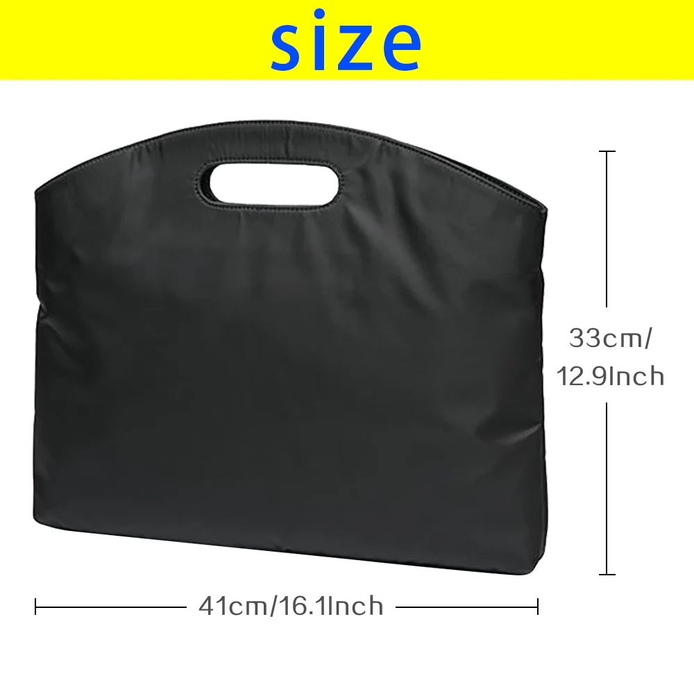 New Portable Document Bag A4 Office Bag Men Women Handbag Teacher Series Printed Information Bag Briefcase Meeting Document Tote