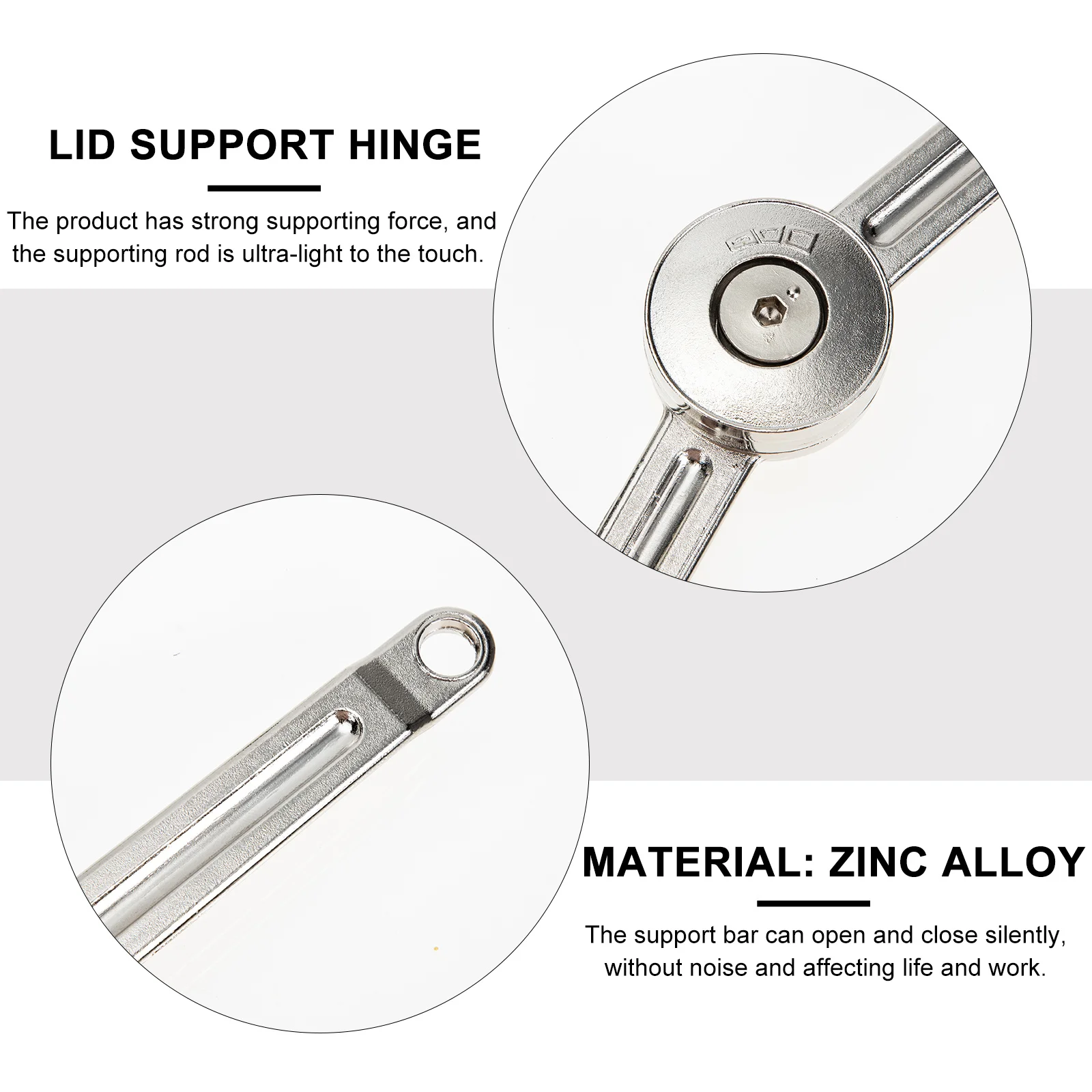 

2Pcs Heavy Duty Hydraulic Hinge Support for Lift Up Cabinets Closet Doors Zinc Alloy Lid Stay Hinge Smooth Operation