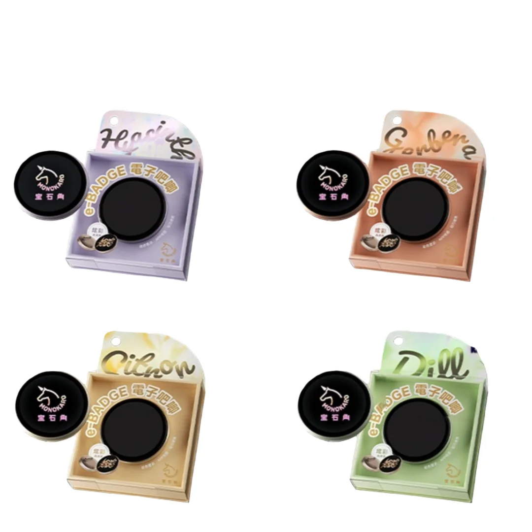 Gem Corner E-Pin Cyber Display Badge - Anime Led Electronic Brooch Dynamic Patterns Usb Rechargeable Collectible For Bag Jacket