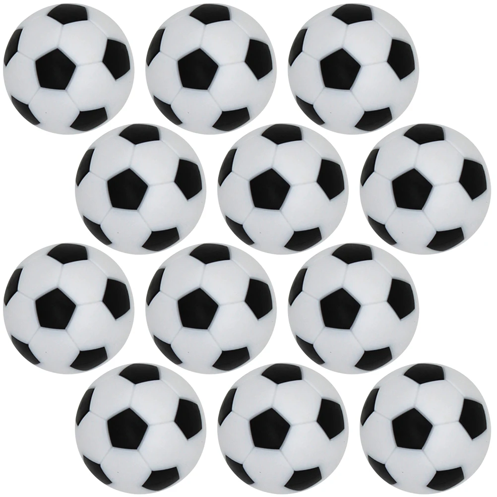 12 Pcs 23mm 블랙 화이트 테이블 축구 공 Foosball 게임 액세서리 HIPS 소재 어린이 성인 테이블 축구
