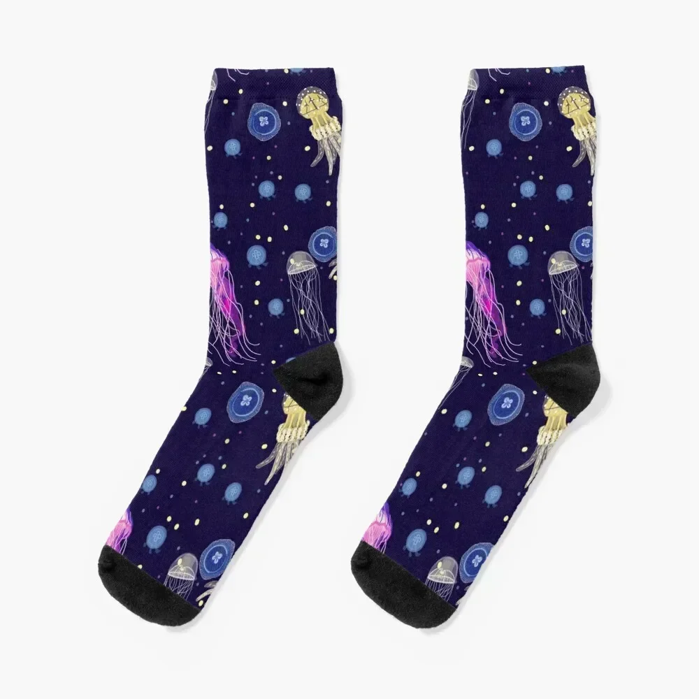 

Bioluminescent Sea Socks men cotton high quality hockey funny gift christmass gift Socks Men's Women's