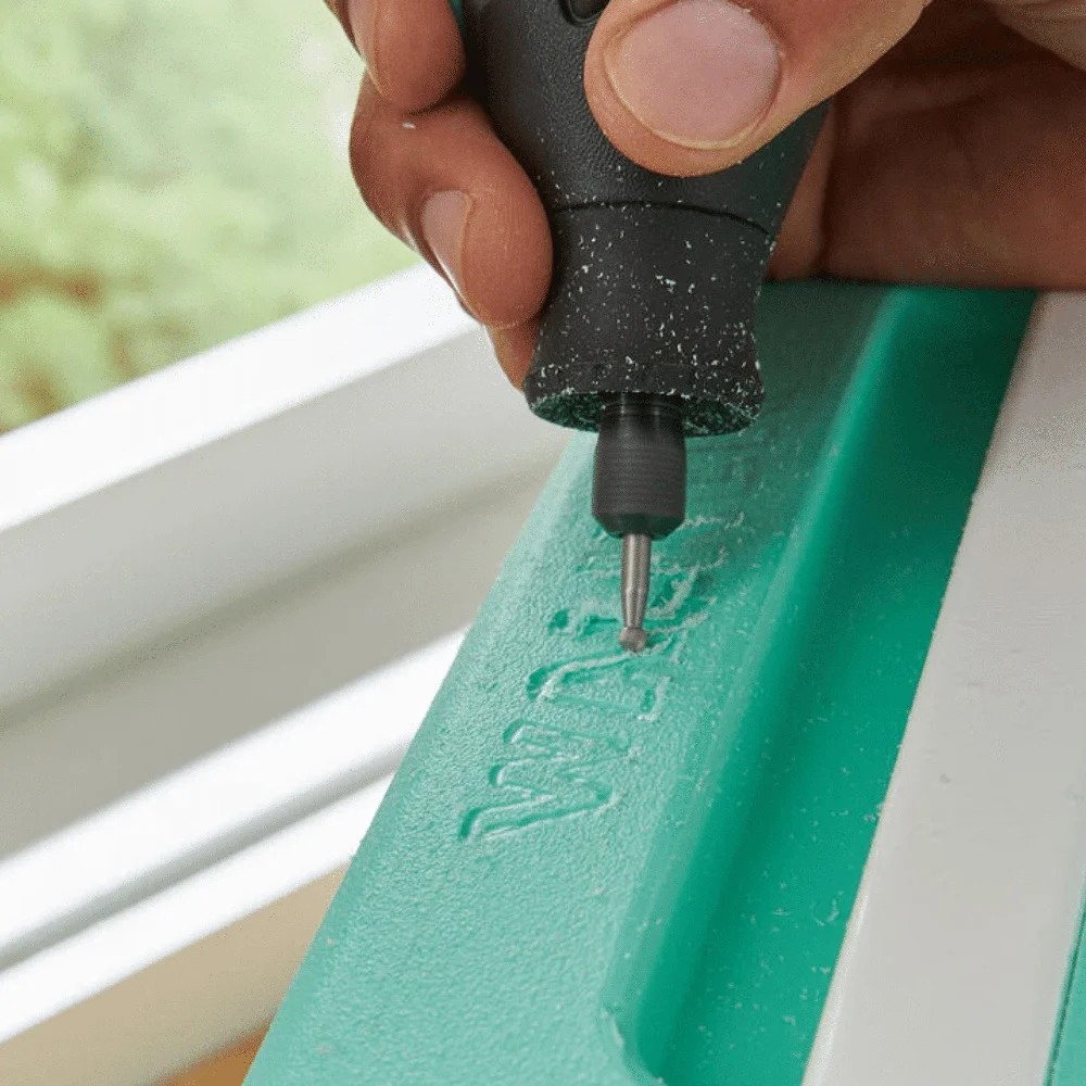 750WM Intaglio Incisione Strumento Rotante Kit di Accessori 3 Punte Durevoli Modellatura Scavo Scanalatura Scanalatura Intarsio Fori Conici