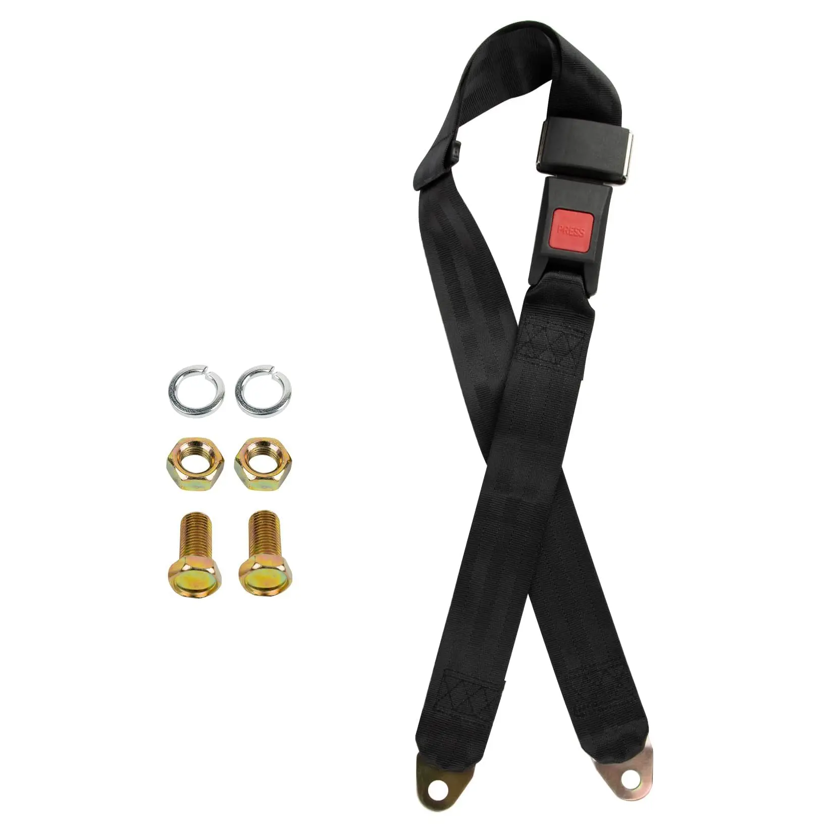 Kit de cinturones de seguridad ajustables, cinturón de seguridad de 2 puntos para silla de ruedas eléctrica, autobuses, scooter de movilidad, carretilla elevadora