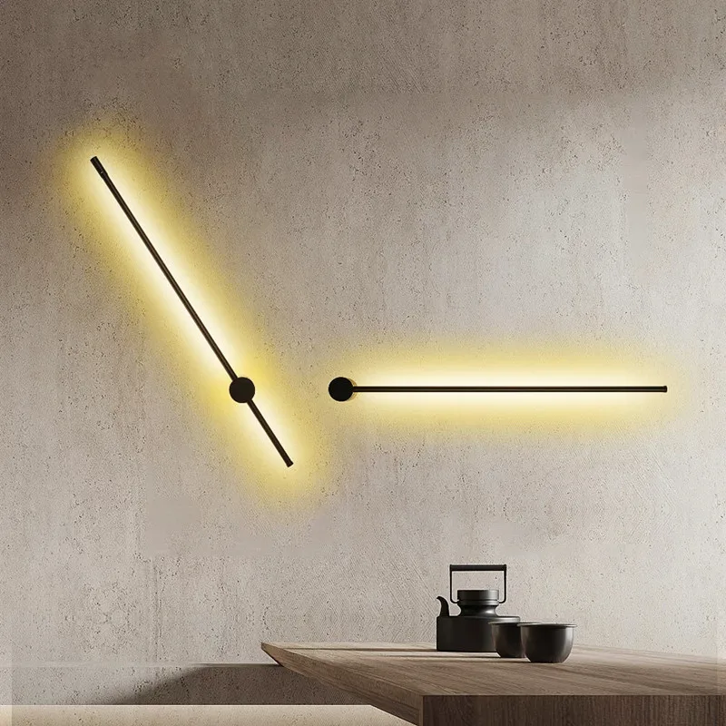 Modern LED Wall Light Revolving Indoor Long Wall Light Home Bedroom Stairs Living Room Sofa Background Wall Light