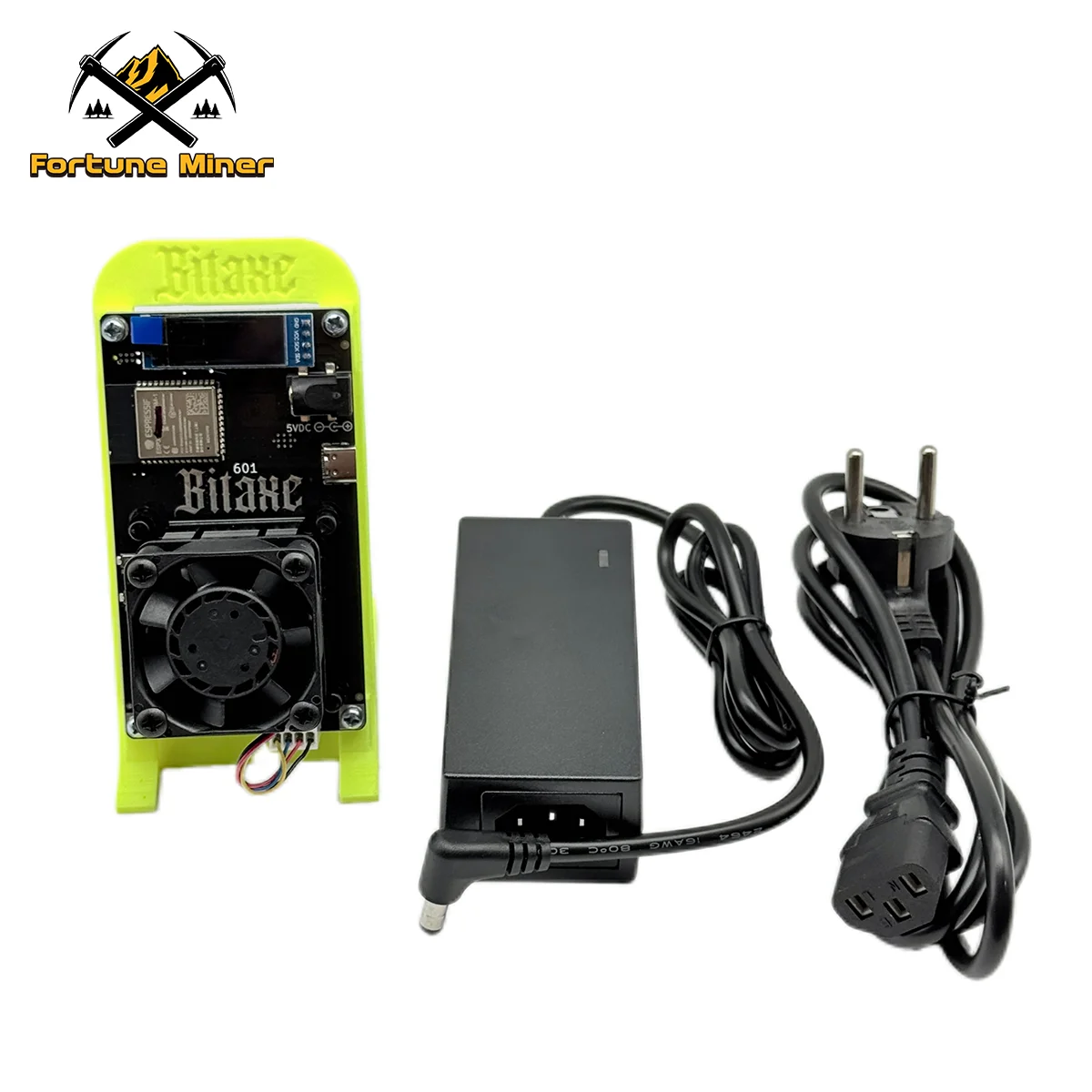 New Bitaxe Gamma 601 Lucky Miner 1.2TH/s 18W Asic Chip Solo Miner BTC Bitcoin Miner Mining UK US AU BR EU Plug Power Yellow