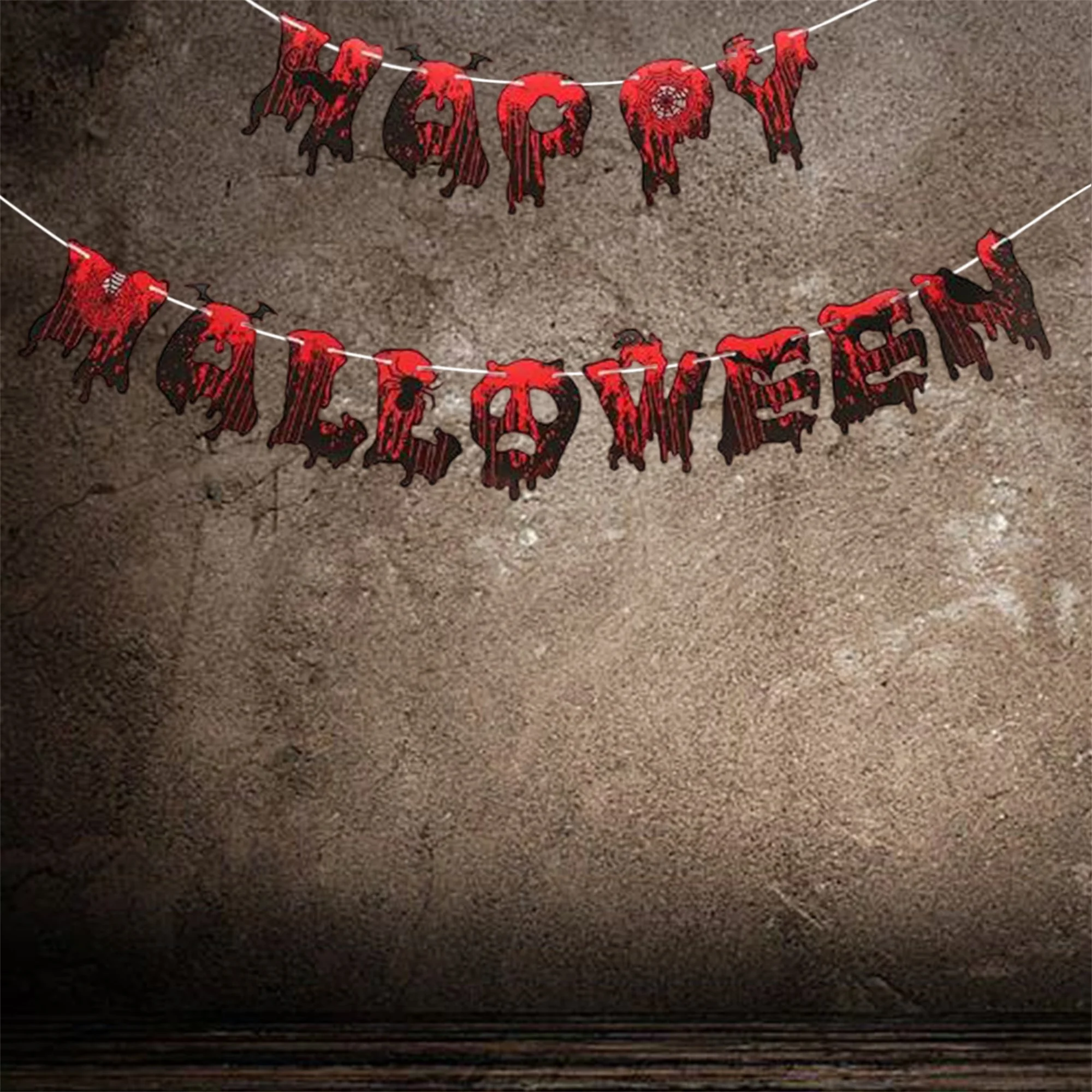 مجموعة لافتات الهالوين المخيفة للمدفأة وديكورات الحائط، علامات تعليق الهالوين السعيدة لحفلات المنزل المسكون