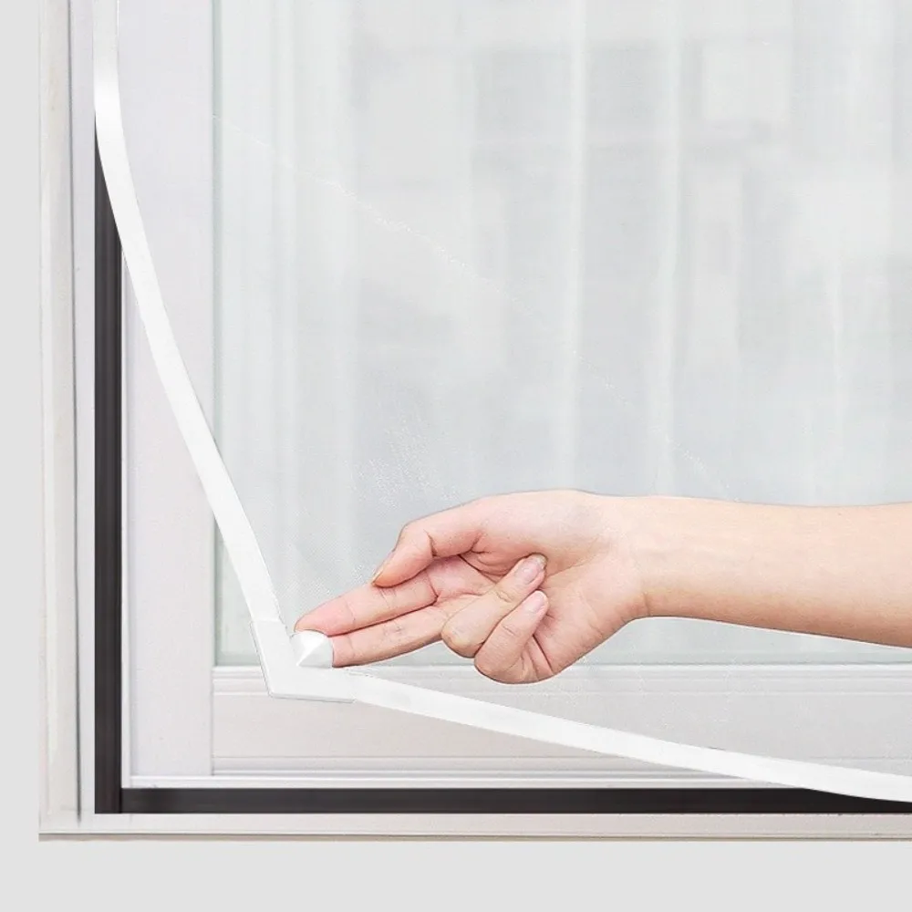 Insect Proof Magnetic Screen Window Breathable Tulle Mesh Window Screen Cuttable Removable Mosquito Net Magnetic Curtain Balcony