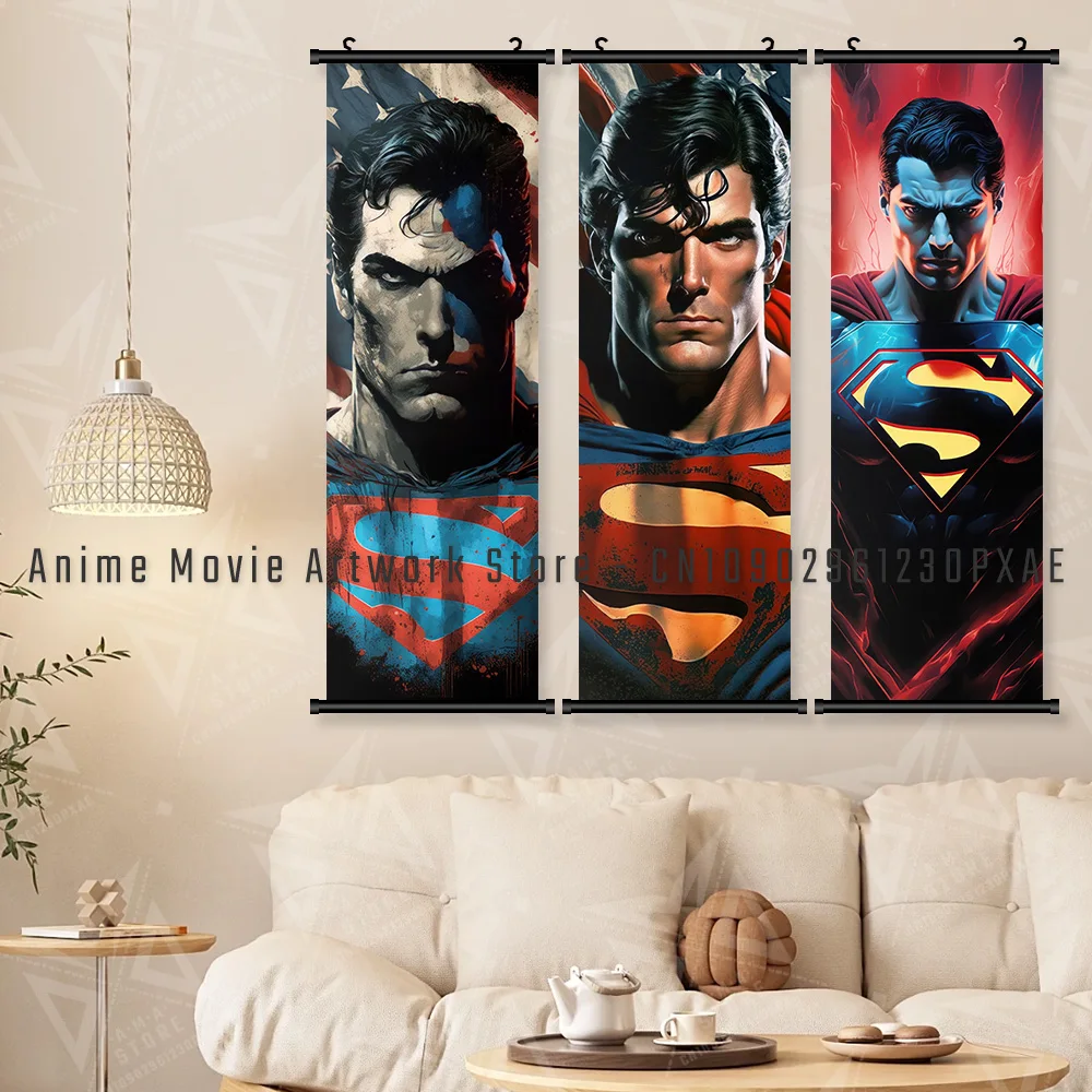 Película Superman decoración del hogar impresiones pared arte cartel Liga de la justicia superhéroe lienzo rollos imágenes pintura colgante sala de estar