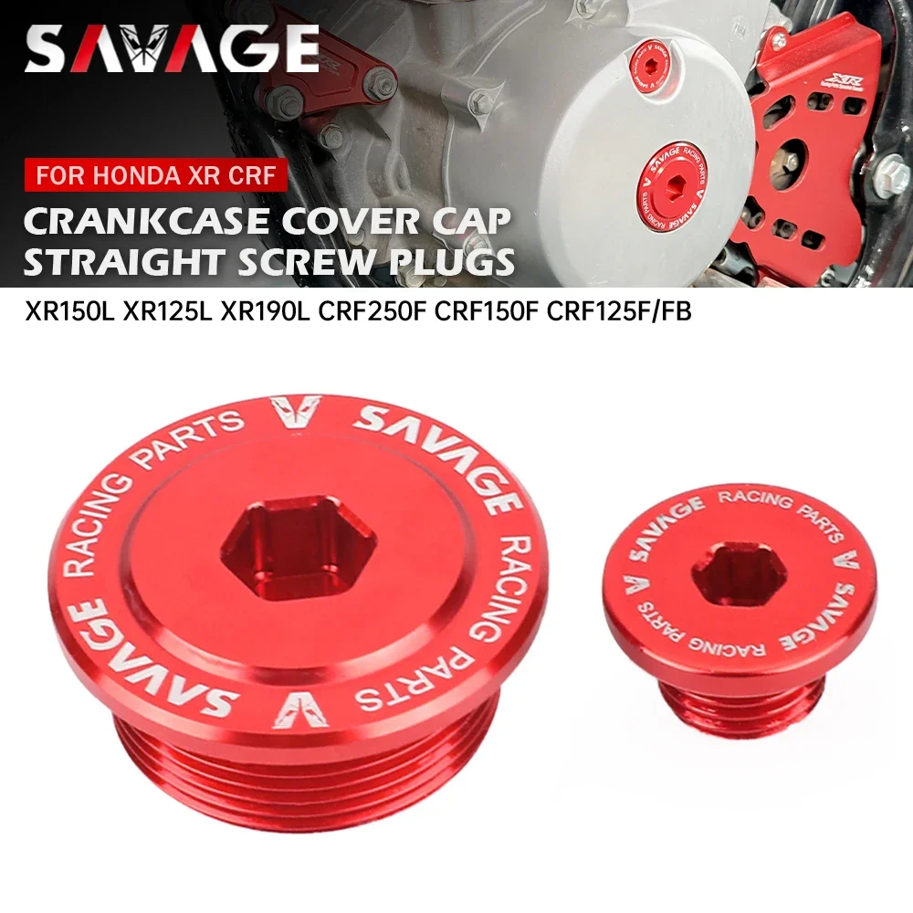 Engine Crankcase Cover Straight Screw For HONDA XR150L XR125L XR190L CRF250F CRF150F CRF125F CRF XR 125 150 Motorcycle Plug Cap