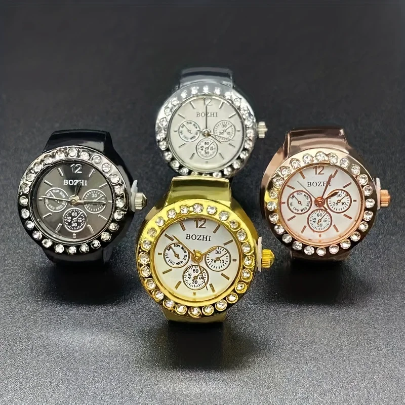 1PC Round Hot selling Ring Watch Exquisite Watchable Time Ring Watch Hot Selling High end Fragrant Quartz Watch Luxury