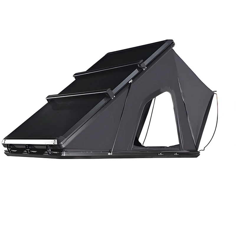 Aluminum Alloy Triangle Tent Waterproof Car Roof Storage Rack Side Flip Easy Setup 78kg Capacity For Off Road Camping Trips