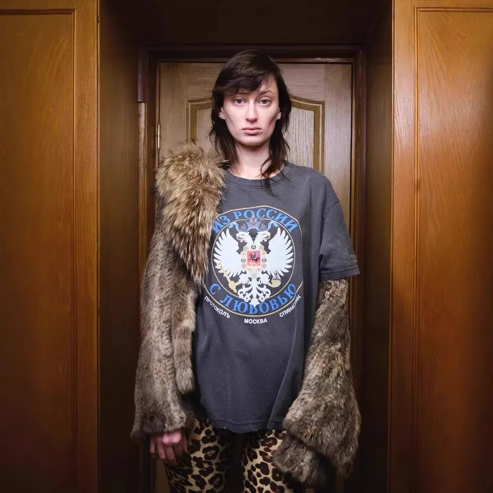 Protocol index 26SS Russia Limited Double-headed Eagle Washed and distressed- Loose-fitting