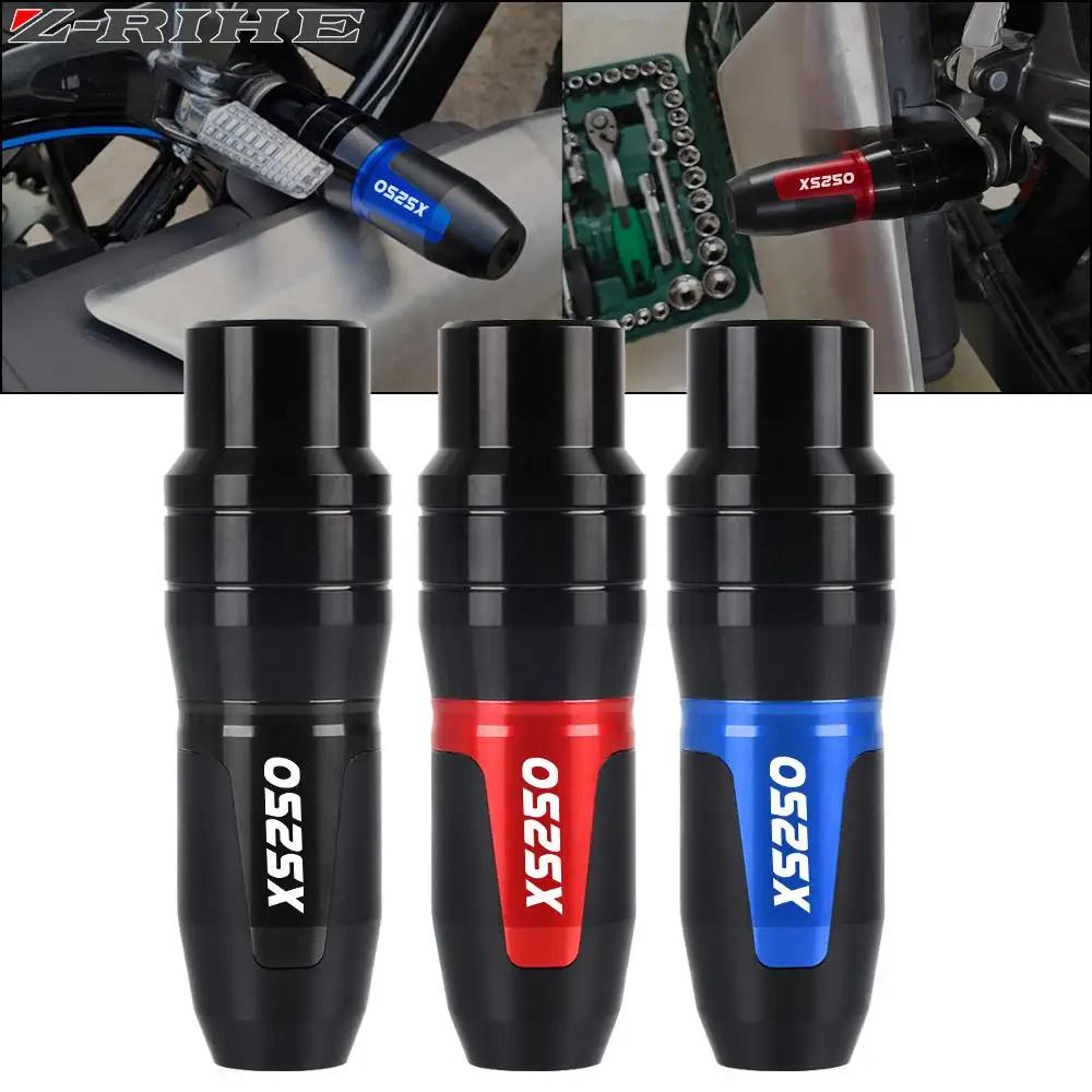 Motorcycle For YAMAHA XS250 XS250D XS250E XS 250 1979 1980 1981 1982 CNC Falling Crash Bar Protection Exhaust Sliders Protector