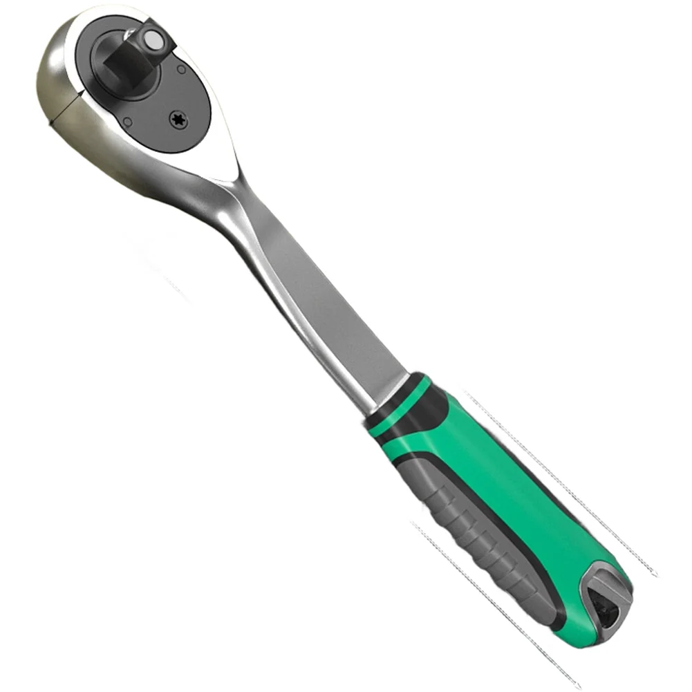 72 Tooth Ratchet Wrench Set Chrome Vanadium Steel Curved Handle For Quick Release Button For Industrial Mechanical Repair Tool