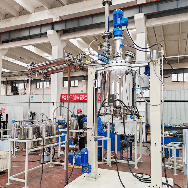 Reattore per cristallizzazione in scala pilota in acciaio inossidabile con rivestimento sottovuoto WHGCM con condensatore e serbatoio di raccolta
