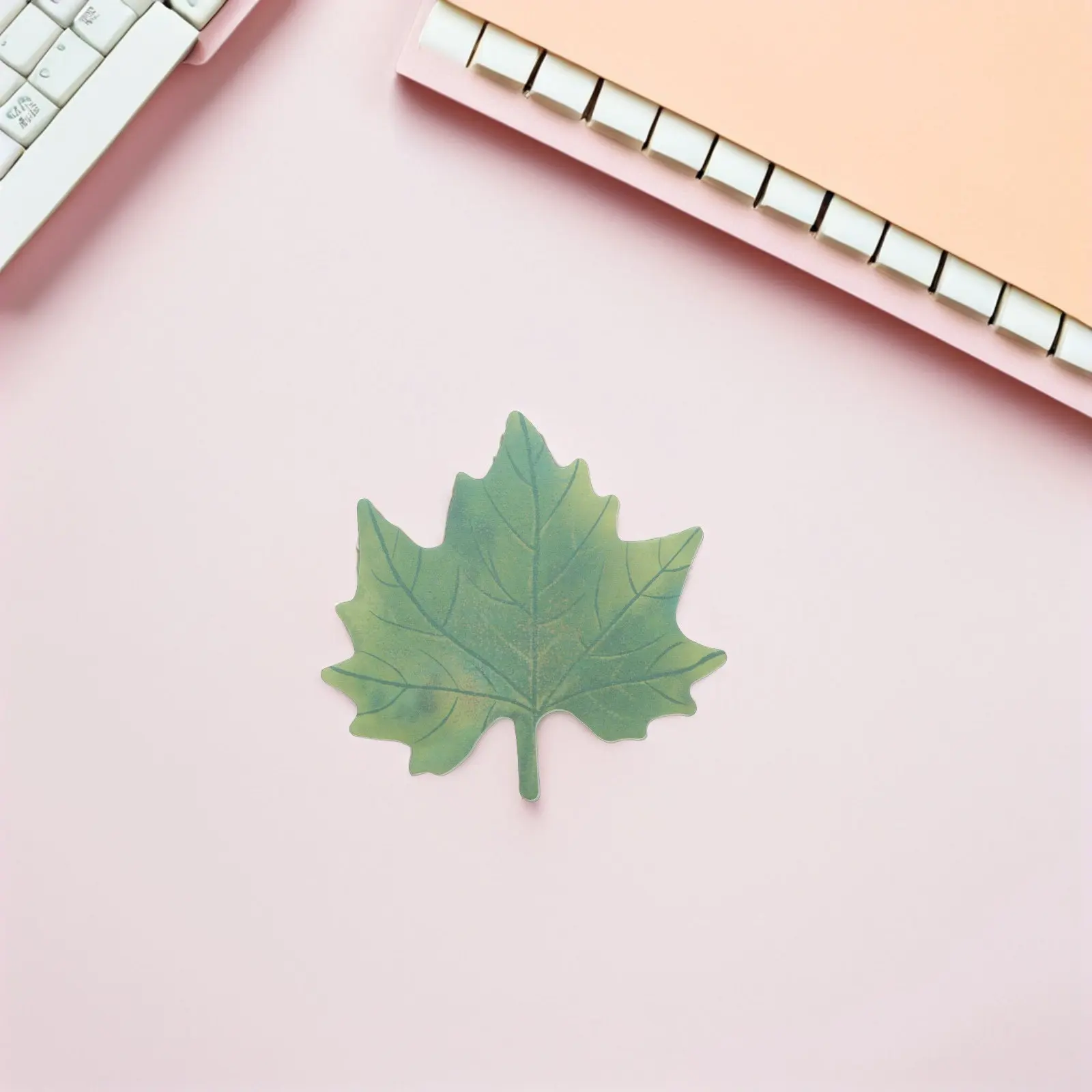 

30Pack Leaf Stick Note Pads Self-Stick Maple Leaf Green Plant Memo Pads Removable Office School Reminder DIY Wall