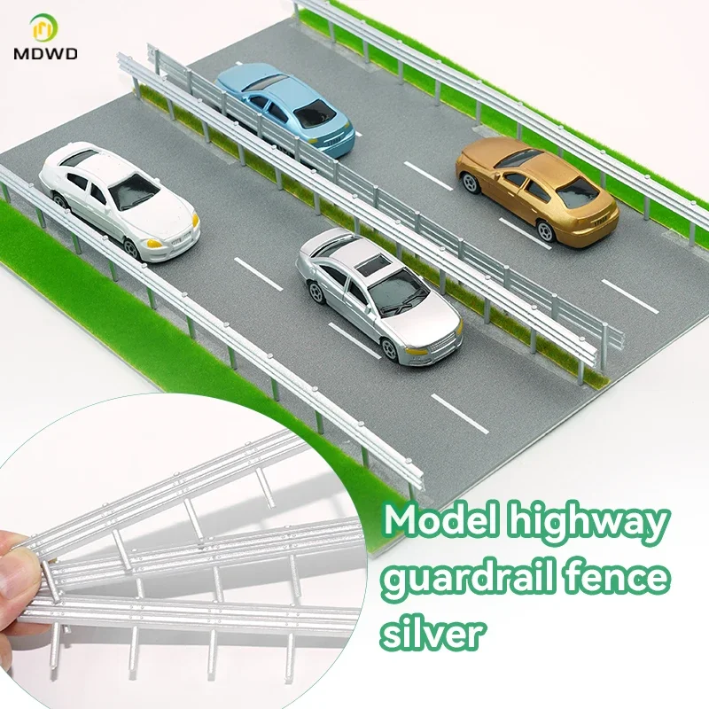 Ho simulação miniatura modelo de guarda-corpo rodoviário 1:87abs cerca brinquedos para diy modelo fazendo/layout de construção de arquitetura para diorama