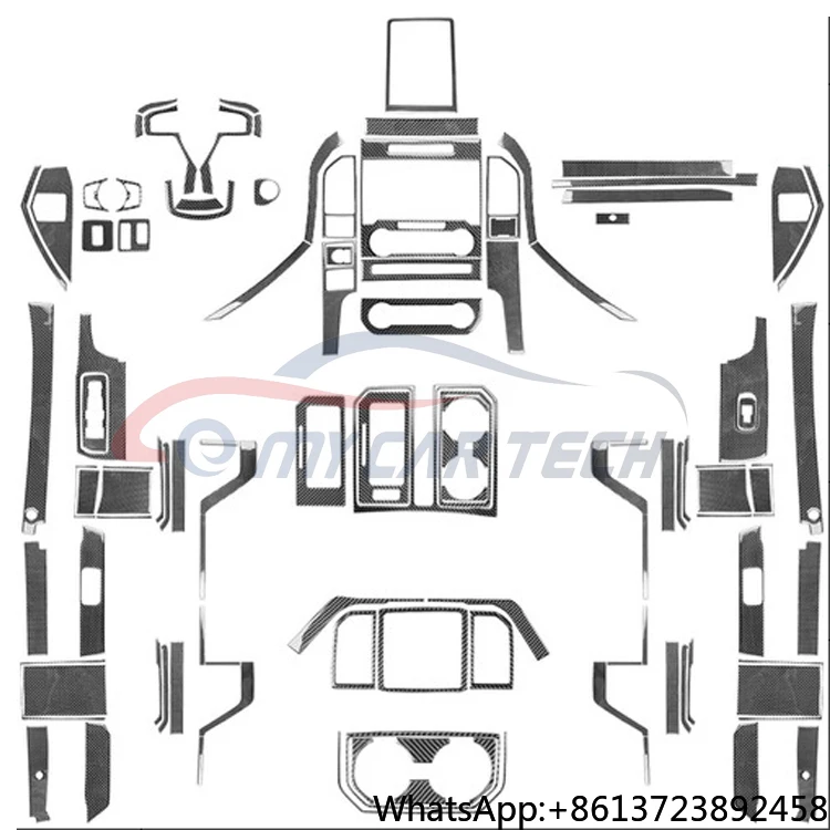 

For Ford F150 2015-2020 Carbon Fiber Interior Trim Sticker Dash Bodykit