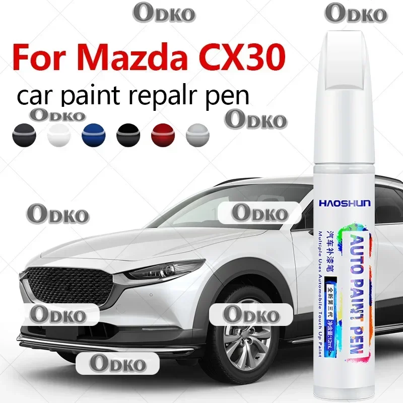 For Mazda CX30 2019-2025 DM Paint Repair Pen Touch Up Scratch Remover DIY Auto Accessories Black White Sliver Blue Brown Grey