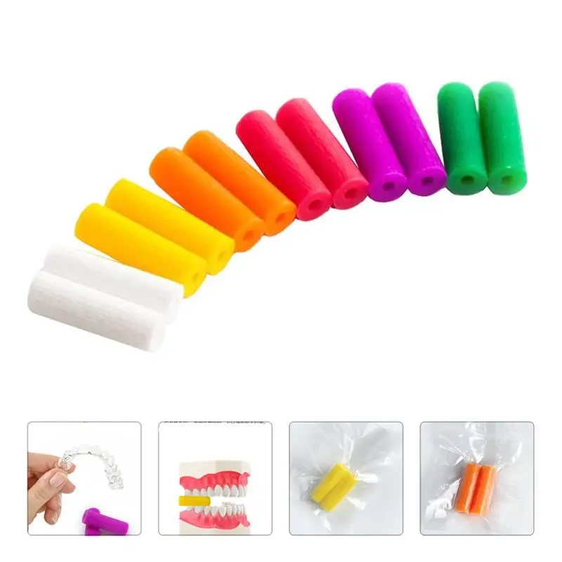 12pcs Aligner Chewies Silicone Teeth Stick Bite Tooth Chew Aligner Chompers Invisable Braces Aligners Random Color Flavor