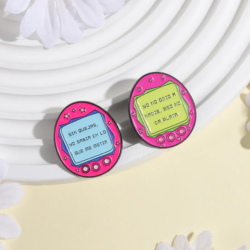 الإسبانية شاشة إلكترونية النص المينا دبابيس SIN QUEJAS ، YO SABIA EN LO QUE ME METIA دبابيس شارة التلبيب مجوهرات هدية للأصدقاء #2