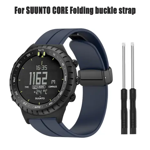 SUUNTO CORE 용 실리콘 스트랩 Suunto Core Watchband 밴드 액세서리 Correa 용 스마트 시계 팔찌 교체 스포츠 스트랩
