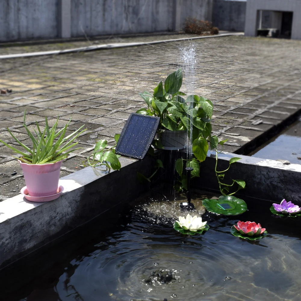 9V 2.5W Water Pump Solar Power Panel Landscape Pool Garden Fountains Pluggable Solar Power Decorative Fountain