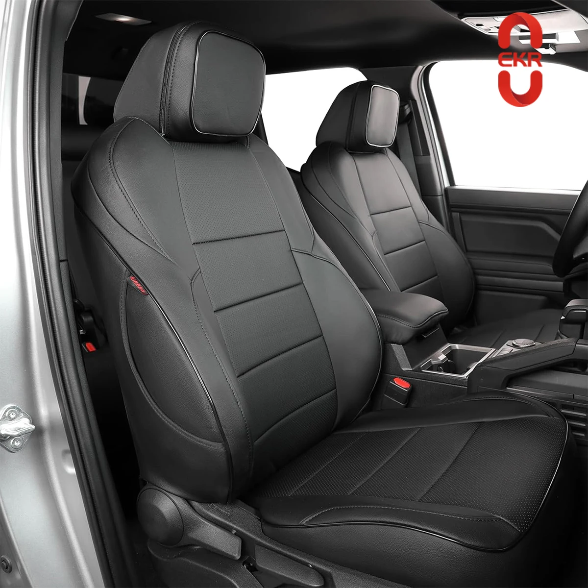 EKR Custom Fit Car Seat Covers for Toyota Tacoma 2024-2026 DoubleCab/CrewCab SR/SR5/TRD Sport/TRD Off-Road/Limited Full Set