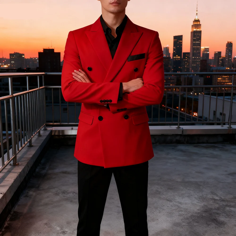 

Деловой двубортный пиджак, новый пиджак с длинными рукавами, эластичный пиджак стандартной длины, профессиональная рабочая одежда 3XL