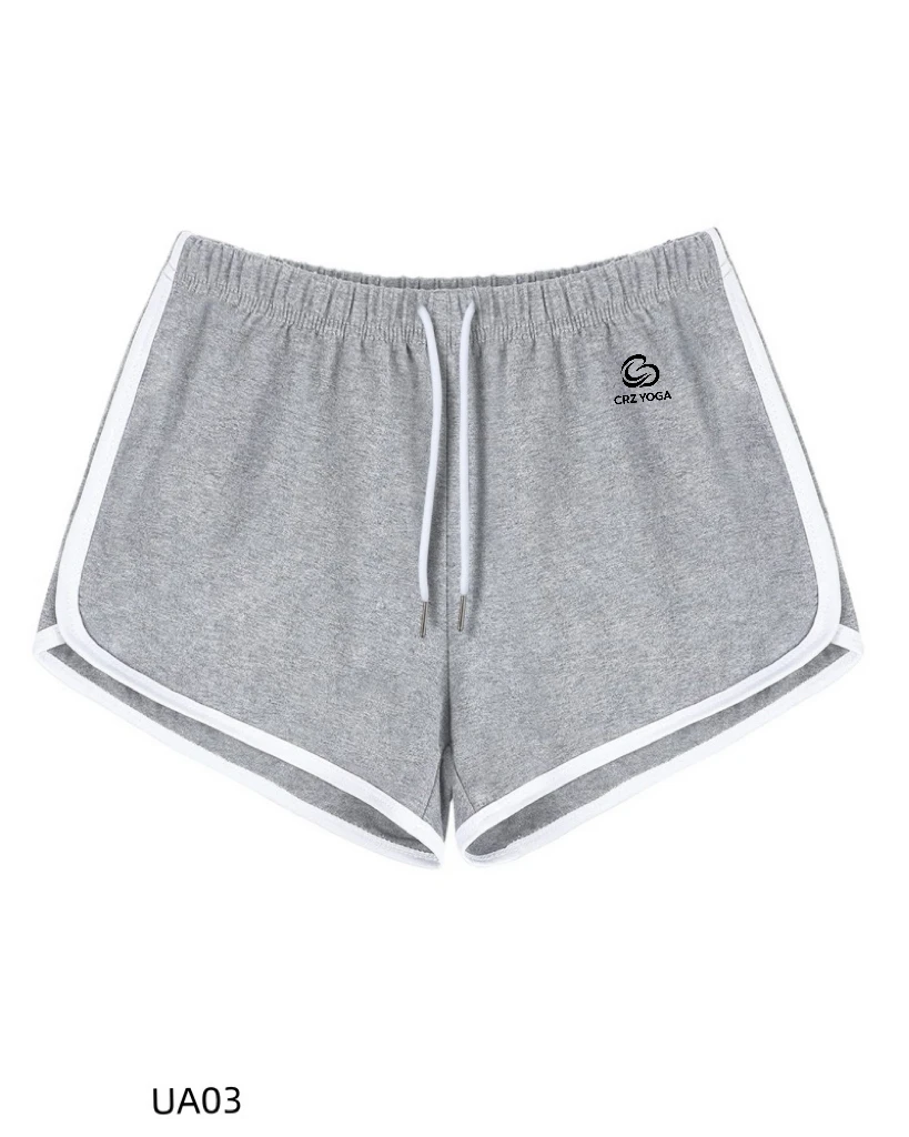 Summer New Women's Cotton Daily Casual Shorts Stretch Drawstring Waist Hanging Sports Shorts Yoga Fitness Sports Pants