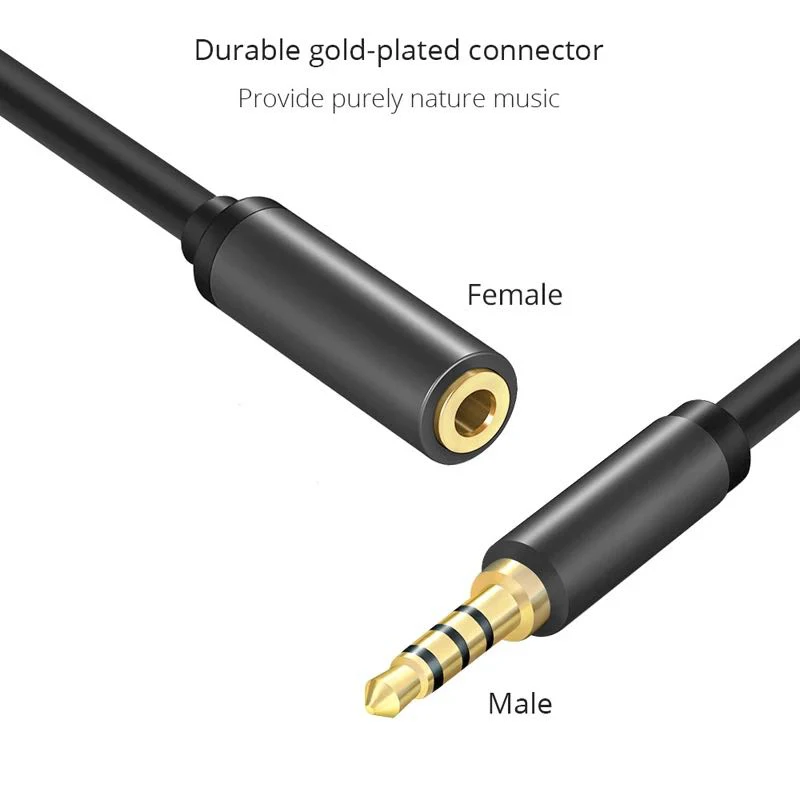 잭 3 5 Aux 케이블 3.5mm 수 헤드폰 이어폰 스플리터 오디오 라인 삼성에 적합한 샤오미 레드미 스피커용, 와이어 3.5mm 플러그 잭 코드