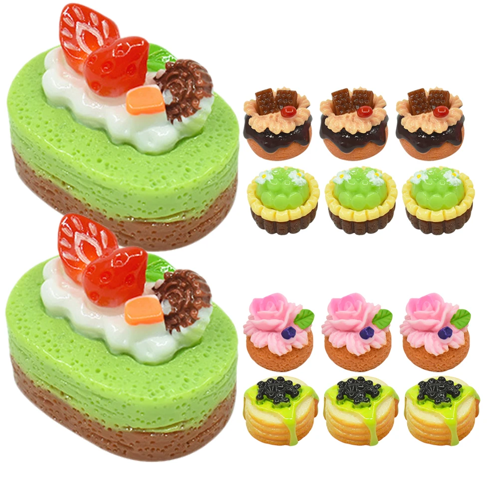 

15 Pcs Simulated Fruit Cake Artificial Dessert Mousse Dummy Food for Display Realistic Cream Gum