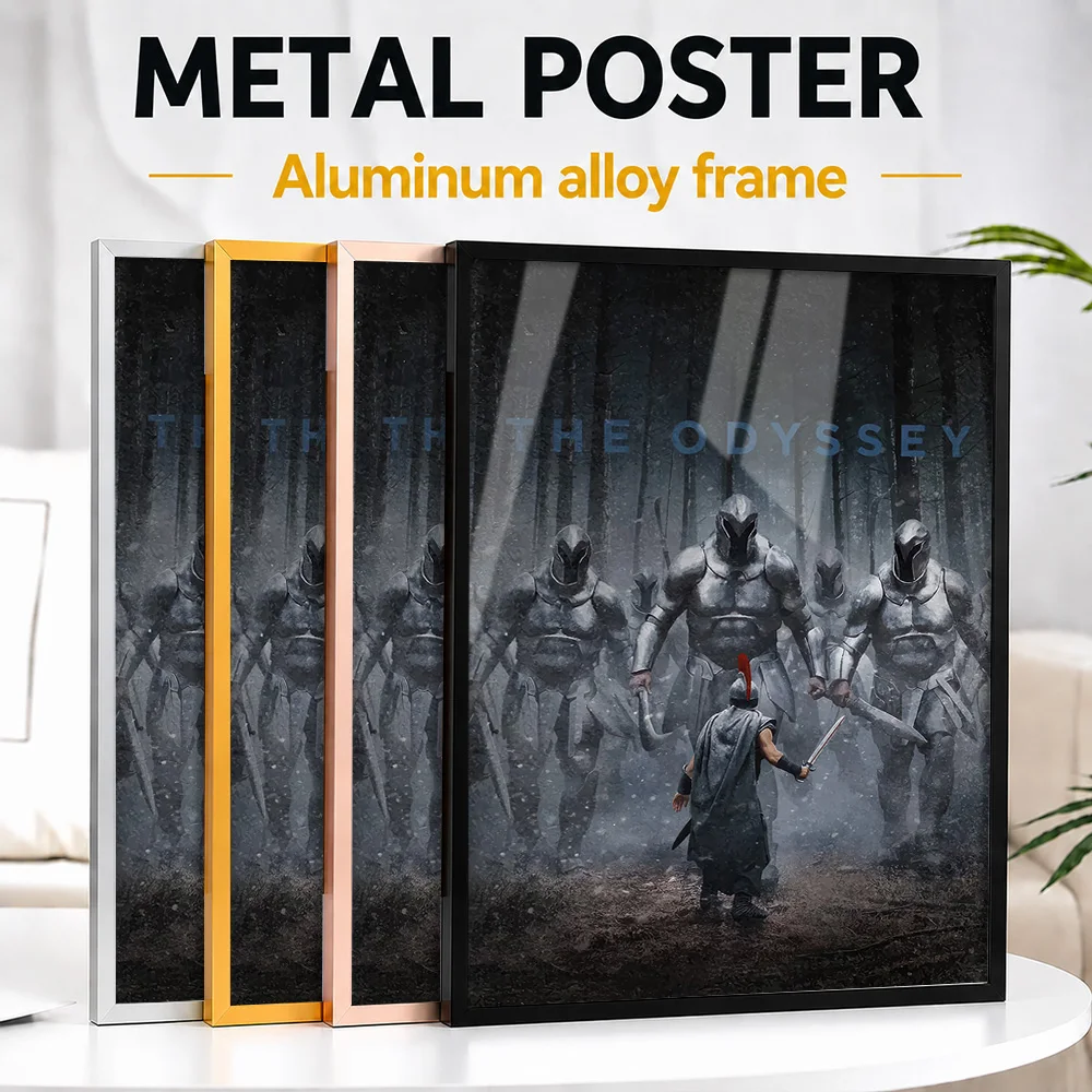 The Odyssey Warrior Facing Giants Framed Metal Print Customized Photo Iconic Screen Style Wall Art For Den Ideal Birthday Gift