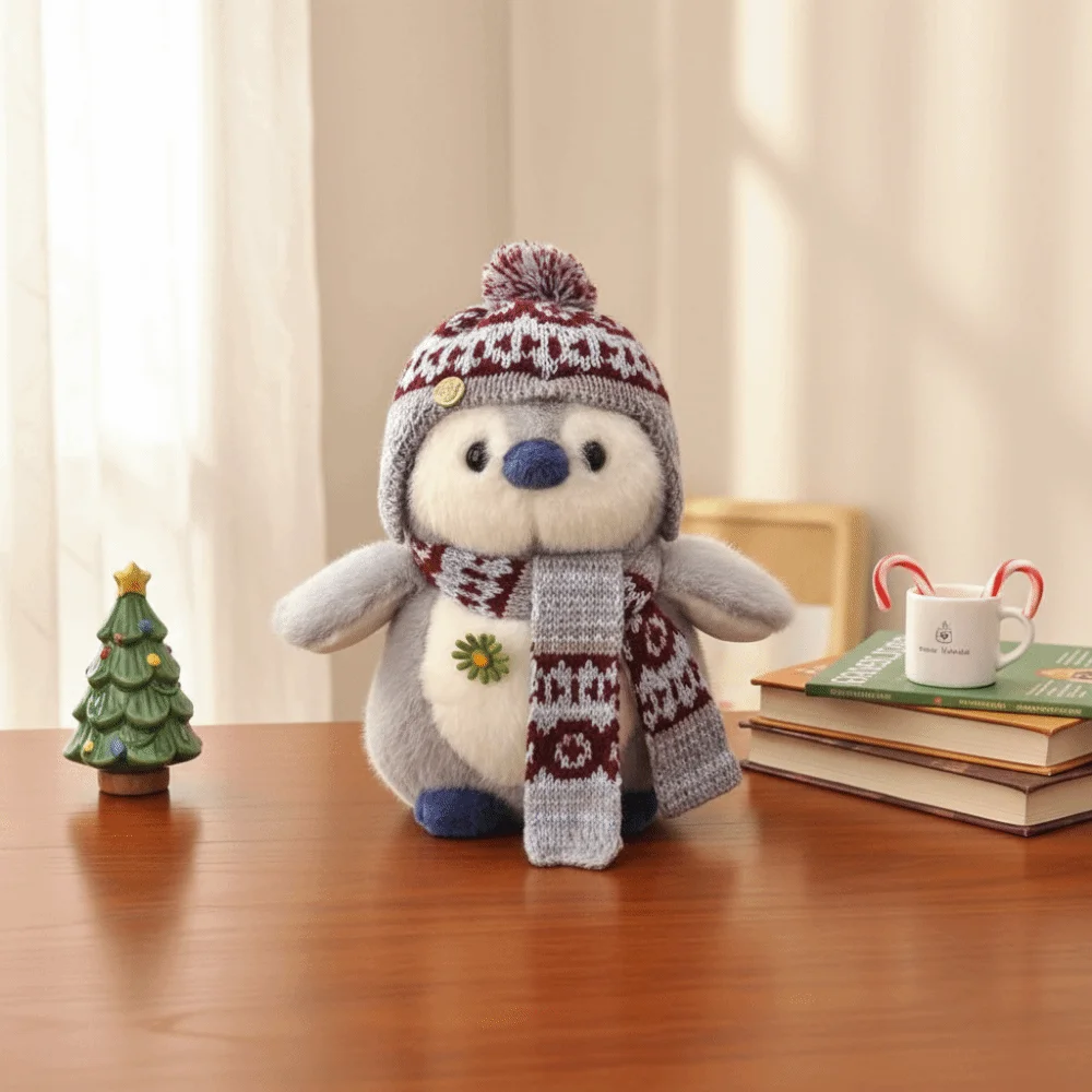 

Cute Fluffy Soft Penguin Pink Grey Blue Children Gits Cartoon Animal Cartoon Penguin Birthday Gift