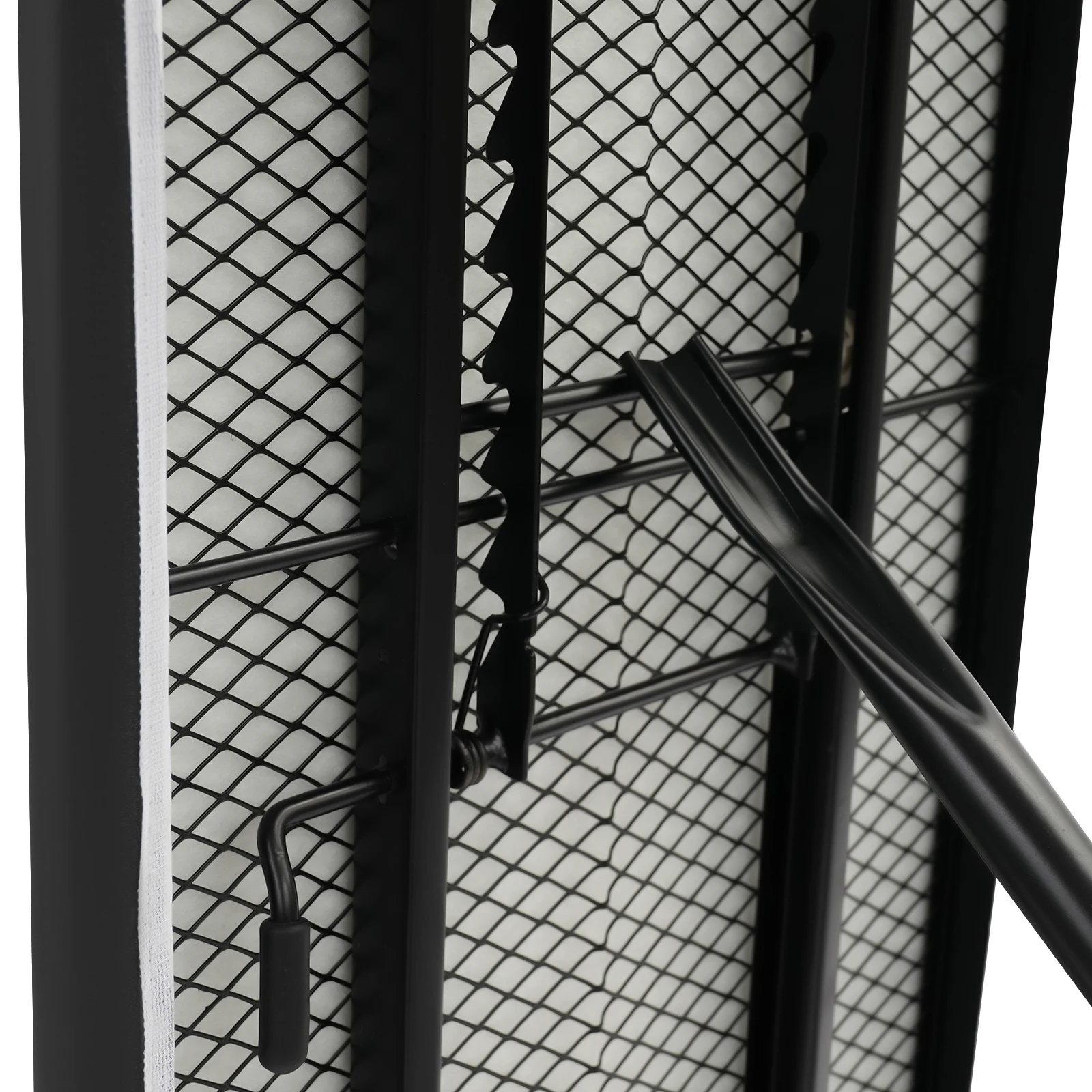 أسود الكربون الصلب 110x33 سنتيمتر للطي مكوّاة ارتفاع قابل للتعديل المنزلية للطي مكوّاة مع كتيفة حديدية #5