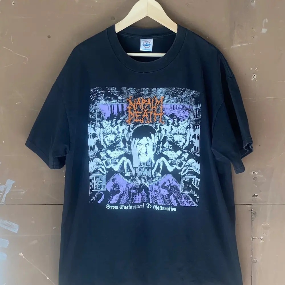 Vintage Napalm Death From Enslavement To Obliteration T Shirt