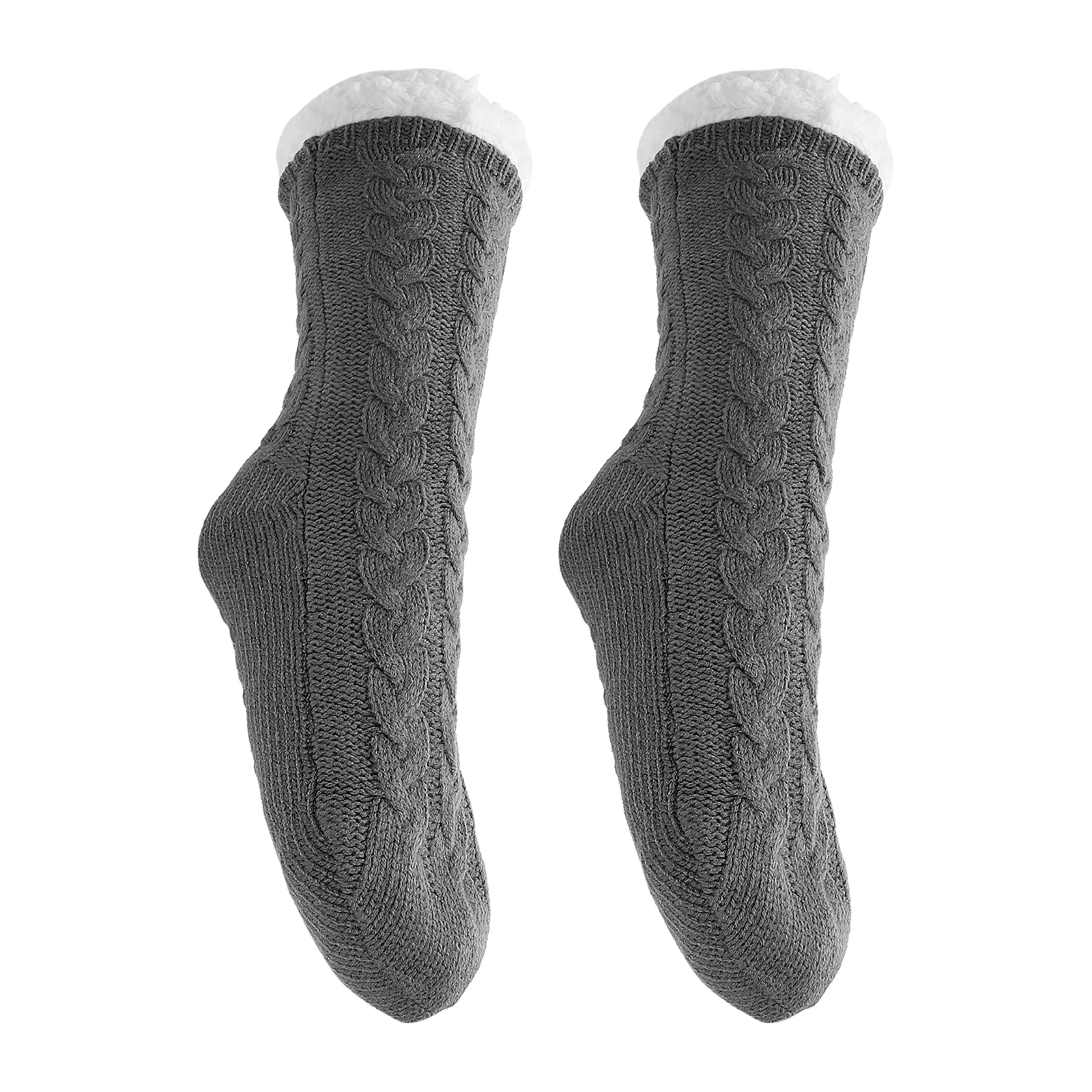 

Floor Socks Women Warm Acrylic Anti Slip Thermal Mid calf Holiday Cartoon Non Skid Slippers Socks Winter SOCKS