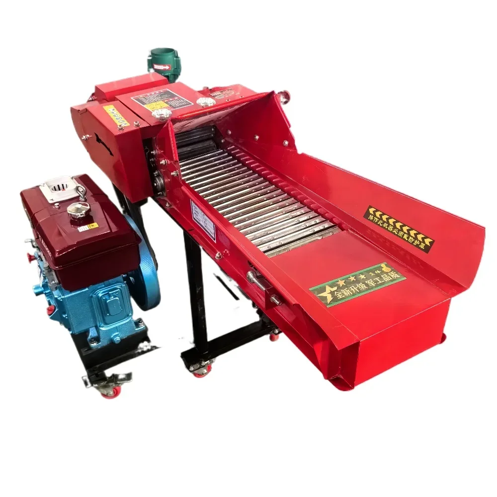 Durable Steel Blades Mini Grass Chaff Cutter Machine For Animals Feed Small Silage Chopper