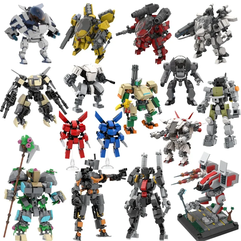 

Mecha Robot MOC AF-03 AF-05 War Machine Building Blocks Kit Tapir Mining Mk1 Mk II Tactical Combat Figure DIY Kids Puzzle Toy